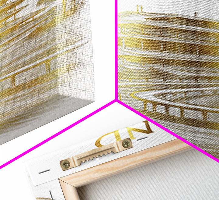 Grand Prairie Texas Travel Poster, Canvas Print, Gold Line Drawing Wall Art, Grand Prairie Poster Print, Wall Art, Vintage City Poster