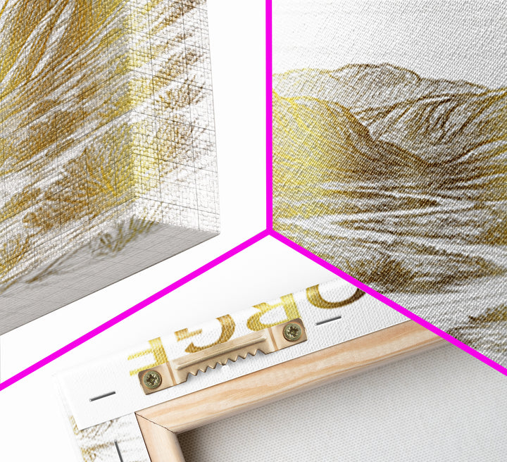 St George Utah Travel Poster, Canvas Print, White And Gold Sketch Art, St George Wall Art, Fine Art Print, Poster Art, Travel Poster Set
