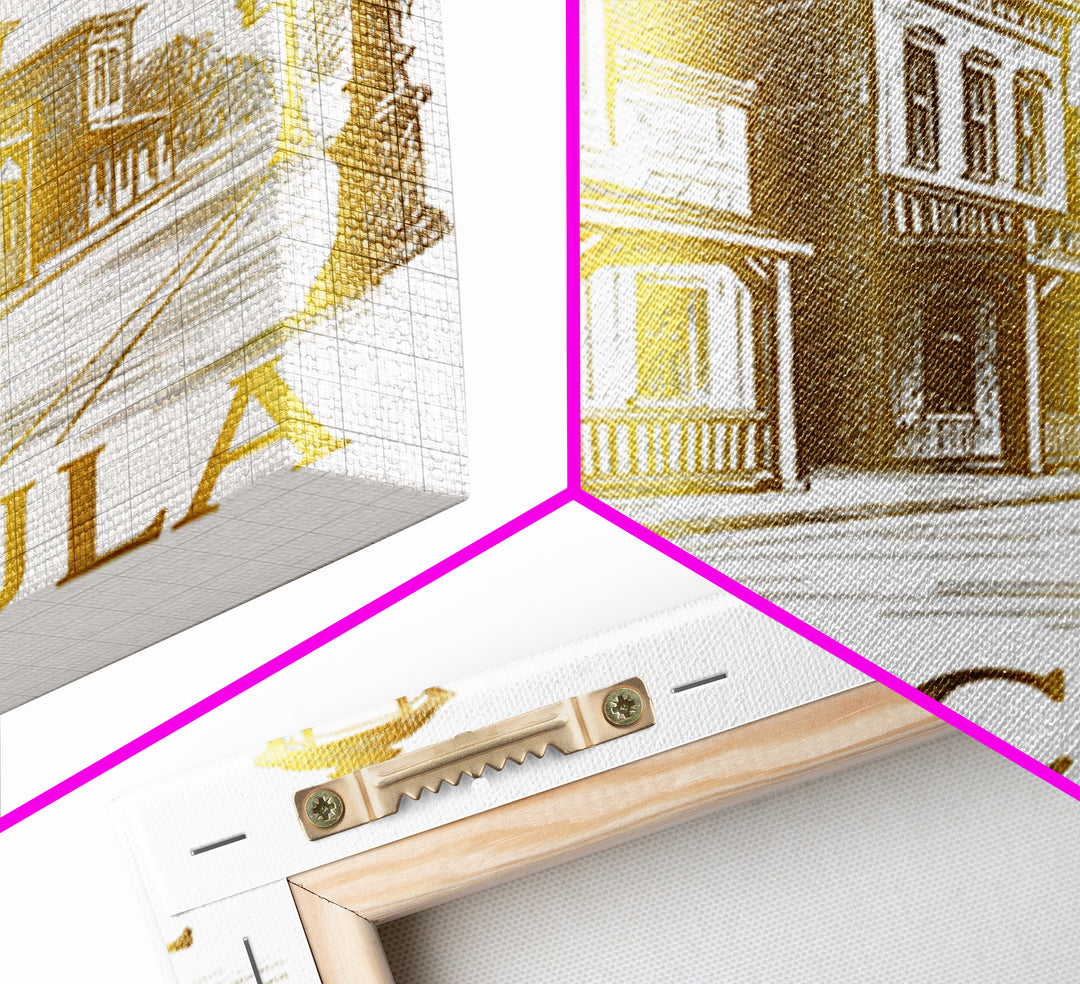 Temecula Travel Poster, Canvas Print, White And Gold Sketch Art, Temecula Travel Art, Vintage City Poster, Travel Poster Art, Design 2