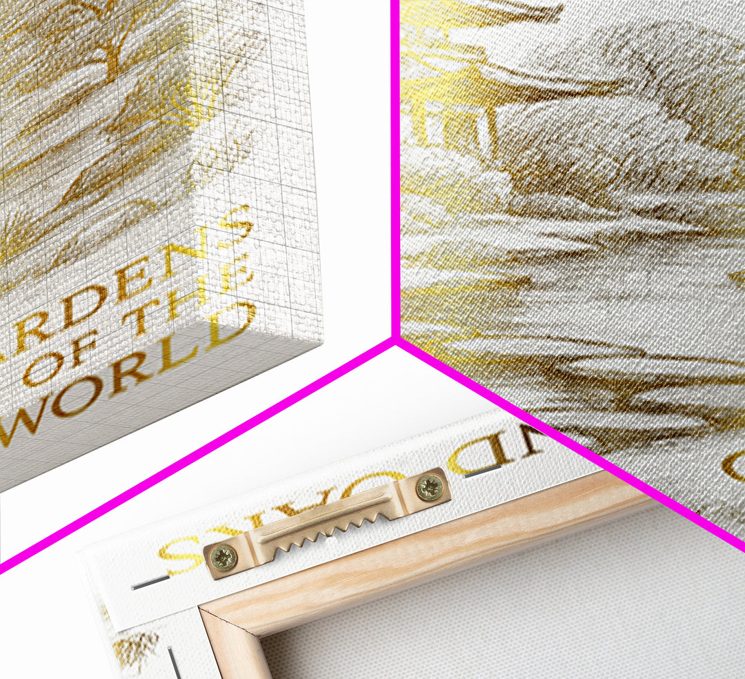 Thousand Oaks California Travel Poster, Canvas Print, White And Gold Sketch Art, Thousand Oaks Travel Art, Travel Print, Poster Print