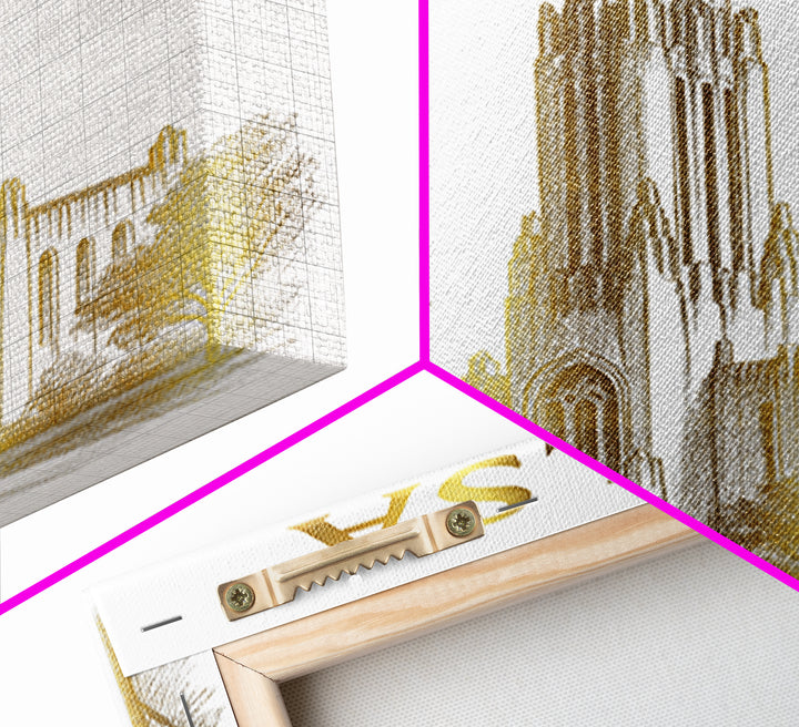 Tulsa Oklahoma Travel Poster, Canvas Print, Gold Line Drawing Wall Art, Tulsa Travel Art, Fine Art Print, Wall Decor, Wanderlust Decor