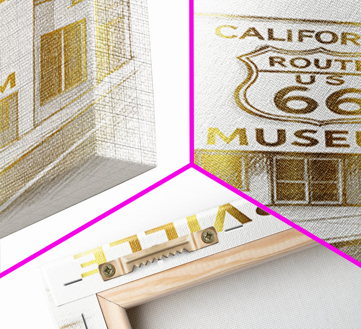 Victorville California Travel Poster, Canvas Print, Gold Line Drawing Wall Art, Victorville Wall Art, Skyline Art, City Art Print, Art Print