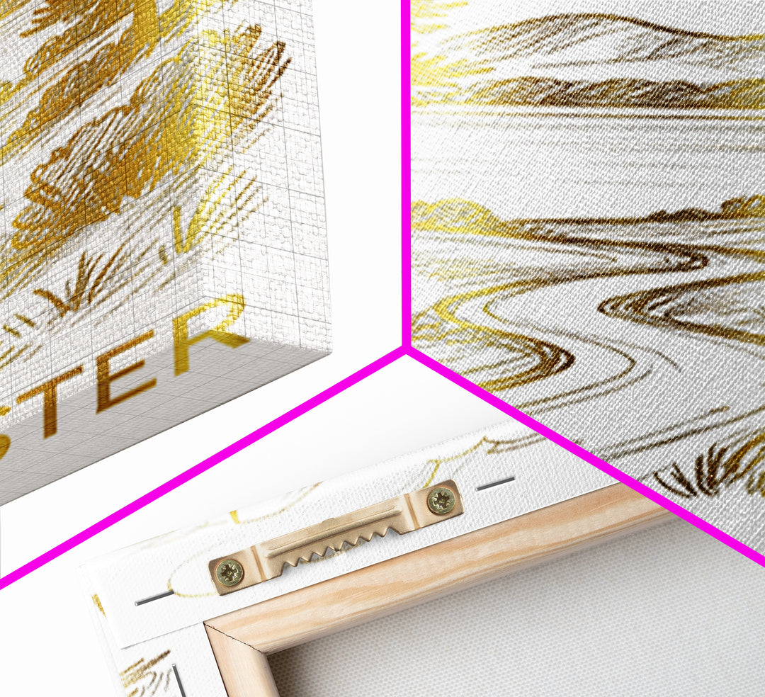 Westminster Travel Poster, Canvas Print, Gold Line Drawing Wall Art, Westminster Art Print, Travel Poster Set, Modern Wall Decor