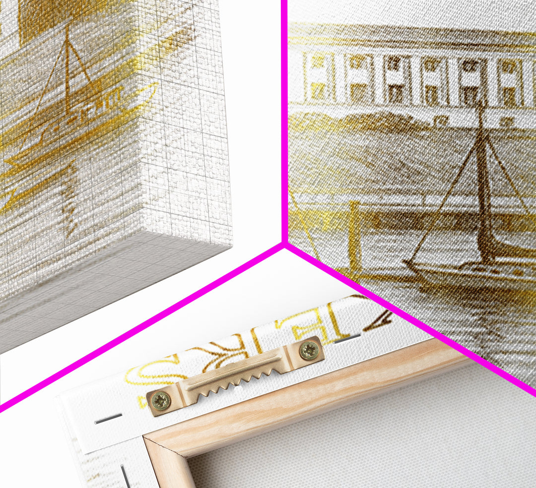 Yonkers New York Travel Poster, Canvas Print, White And Gold Sketch Art, Yonkers Travel Art, Travel Art, Travel Wall Art, City Travel Prints