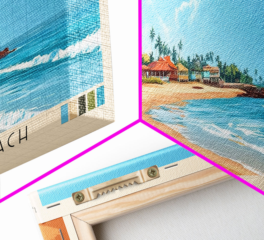 Alappuzha Beach, India Panoramic Print, Vacation Gift, India Wall Art, Beach Painting, Beach Decor, Large Wall Art, Wood Frame Art