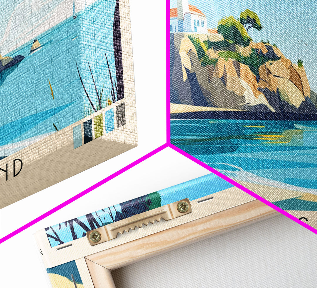 Armona Island, Portugal Panoramic Print, Vacation Gift, Portugal Wall Art, Beach Painting, Beach Decor, Beach Or Lakehouse Art