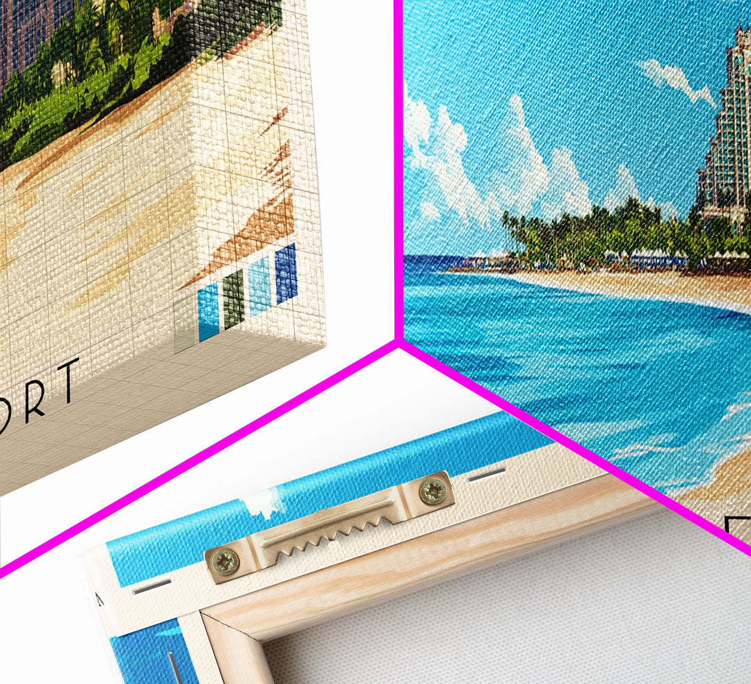 Atlantis Resort, Bahamas Panoramic Print, Vacation Gift, Bahamas Wall Art, Vacation Wall Art, Vacatation Memories, Beach Decor, Beach Or Lakehouse Art