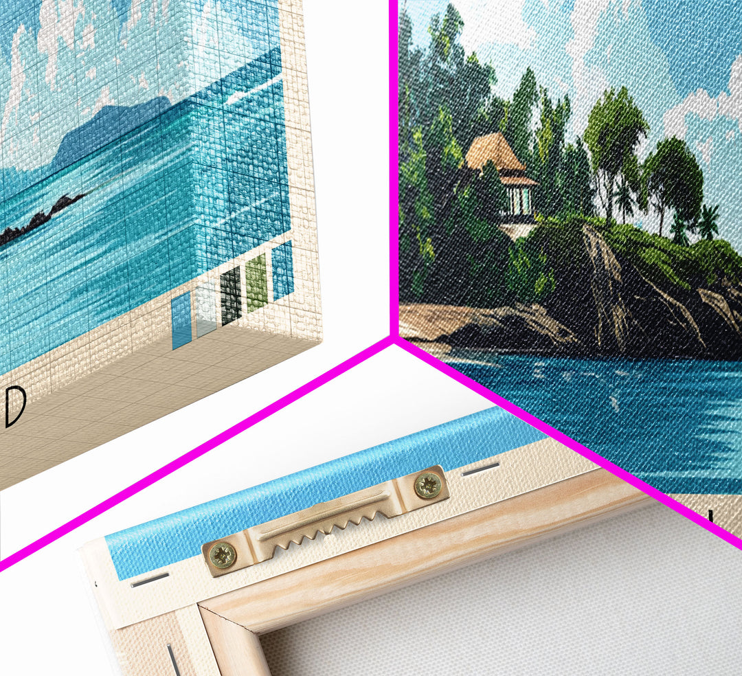 Bintan Island, Indonesia Panoramic Beach Print, Vacation Gift, Indonesia Wall Art, Beach Painting, Beach Decor, Beach Painting
