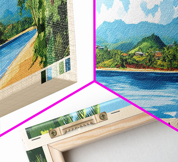 Capurgana, Colombia Panoramic Beach Print, Vacation Gift, Colombia Wall Art, Beach Painting, Beach Decor, Beach Painting