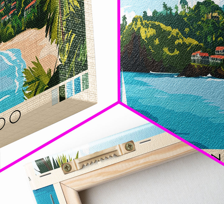 Cayo Levantado, Dominican Republic Panoramic Print, Vacation Gift, Dominican Republic Wall Art, Beach Painting, Beach Decor, Beach Or Lakehouse Art