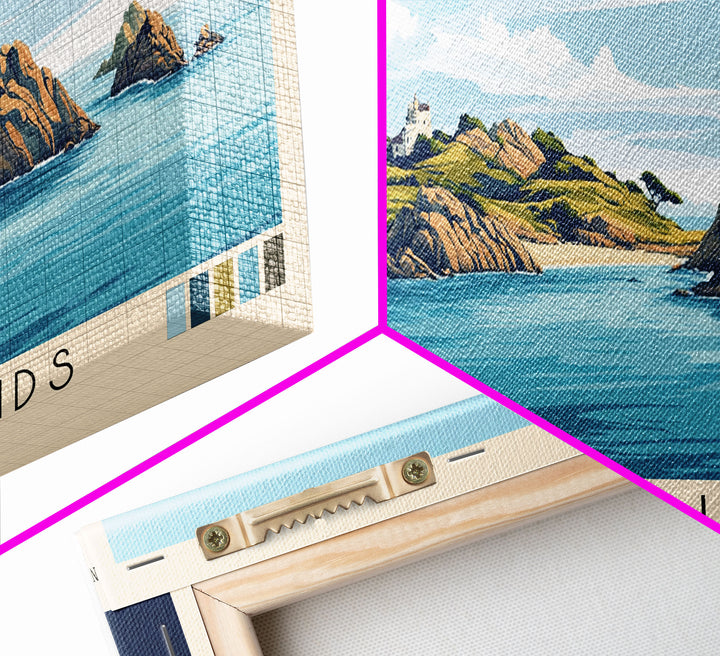 Chausey Islands, France Panoramic Beach Print, Vacation Gift, France Wall Art, Beach Painting, Beach Decor, Beach Painting