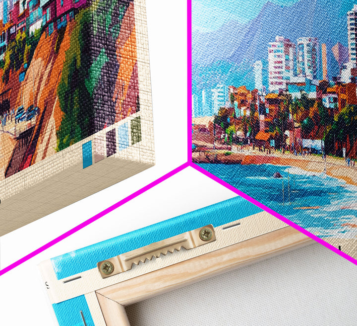 Chorrillos, Chile Panoramic Print, Vacation Gift, Chile Wall Art, Vacation Wall Art, Vacatation Memories, Beach Decor, Beach Or Lakehouse Art