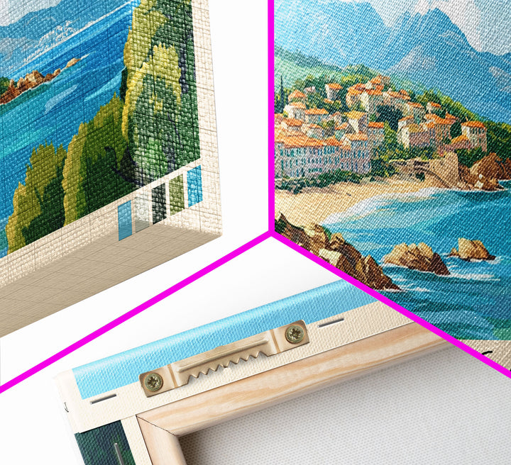 Corsica, France Panoramic Print, Vacation Gift, France Wall Art, Beach Painting, Beach Decor, Beach Or Lakehouse Art