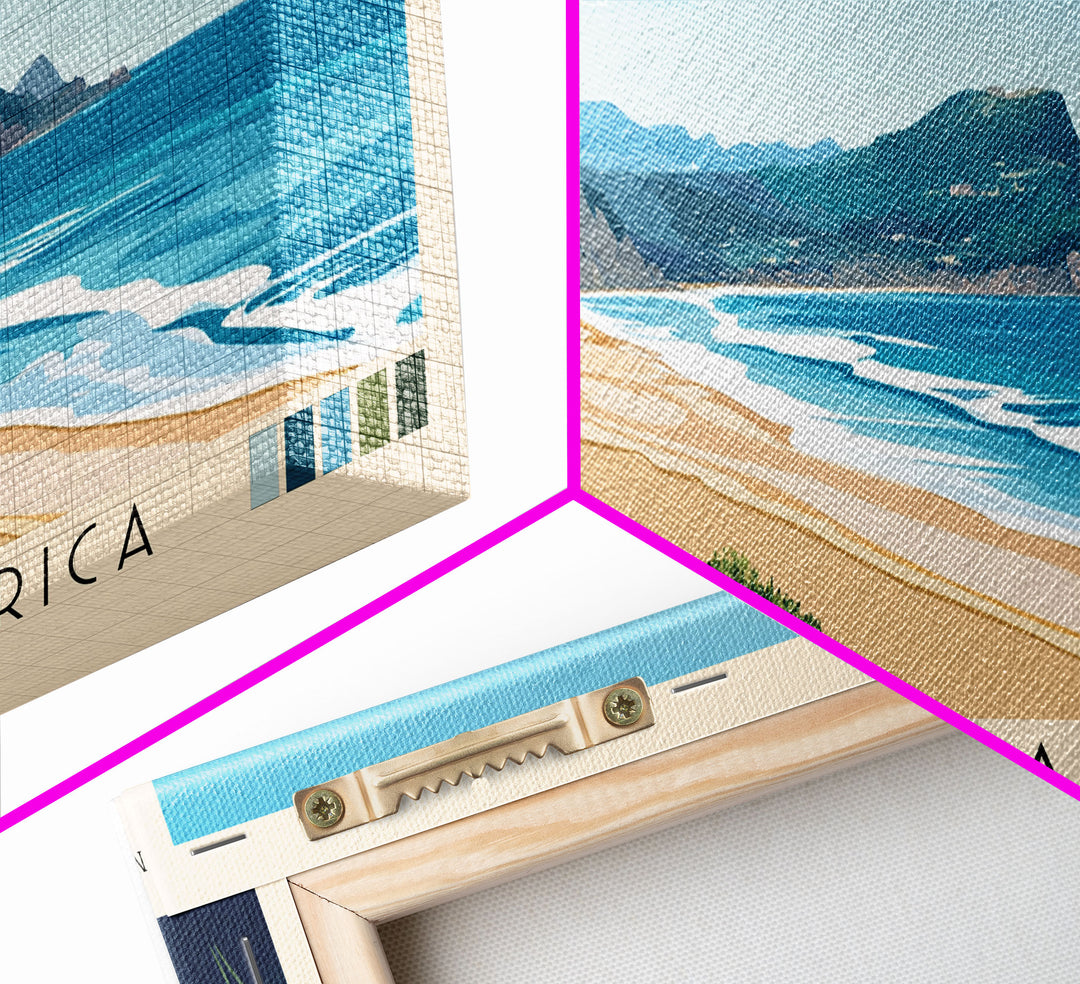 Costa da Caparica, Portugal Panoramic Print, Vacation Gift, Portugal Wall Art, Vacation Wall Art, Vacatation Memories, Beach Decor, Beach Or Lakehouse Art