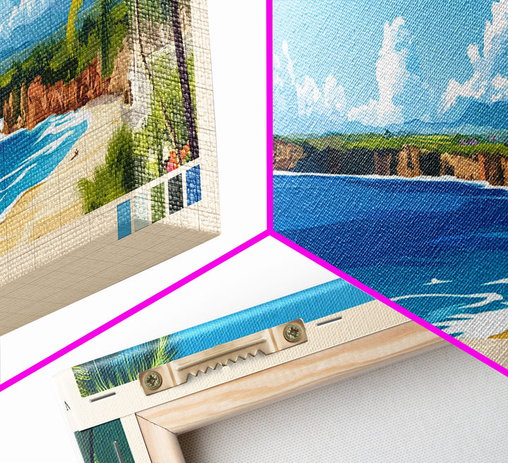 Cuba, Cuba Panoramic Beach Print, Vacation Gift, Cuba Wall Art, Beach Painting, Beach Decor, Beach Painting