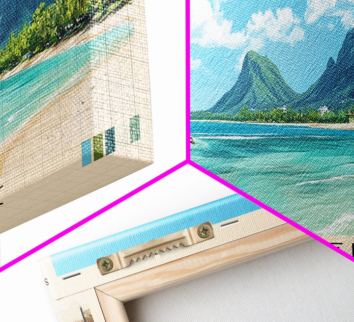 Flic en Flac, Mauritius Panoramic Print, Vacation Gift, Mauritius Wall Art, Vacation Wall Art, Vacatation Memories, Beach Decor, Beach Or Lakehouse Art