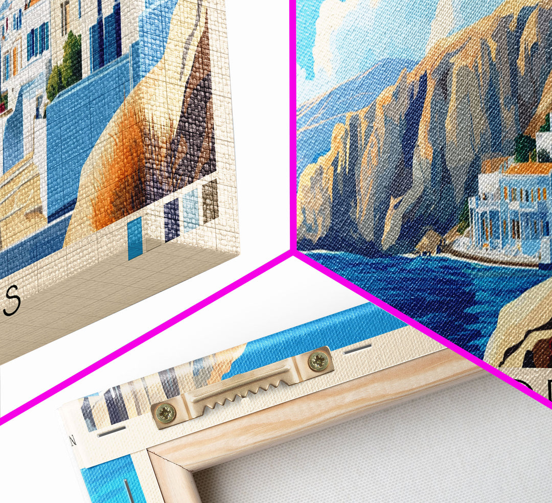 Folegandros, Greece Panoramic Print, Vacation Gift, Greece Wall Art, Vacation Wall Art, Vacatation Memories, Beach Decor, Beach Or Lakehouse Art