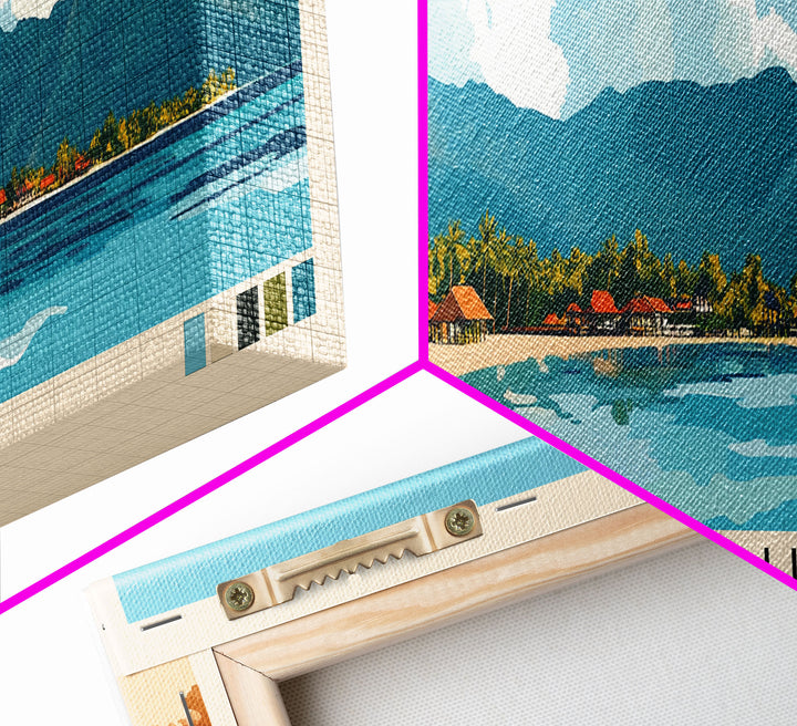 Gili Asahan, Indonesia Panoramic Print, Vacation Gift, Indonesia Wall Art, Vacation Wall Art, Vacatation Memories, Beach Decor, Beach Or Lakehouse Art