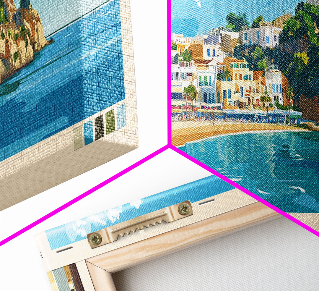 Ibiza, Spain Panoramic Print, Vacation Gift, Spain Wall Art, Vacation Wall Art, Vacatation Memories, Beach Decor, Beach Or Lakehouse Art