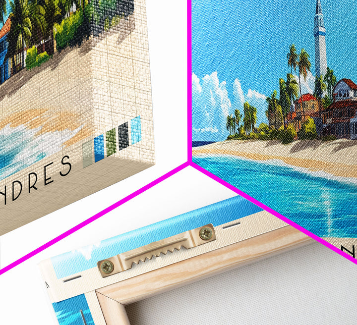 Island of San Andres, Colombia Panoramic Print, Vacation Gift, Colombia Wall Art, Vacation Wall Art, Vacatation Memories, Beach Decor, Beach Or Lakehouse Art