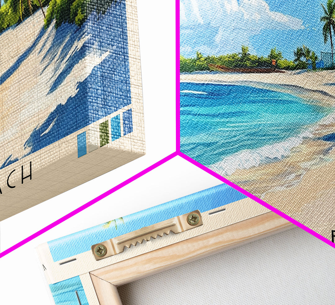 Junkanoo Beach, Bahamas Panoramic Print, Vacation Gift, Bahamas Wall Art, Vacation Wall Art, Vacatation Memories, Beach Decor, Beach Or Lakehouse Art