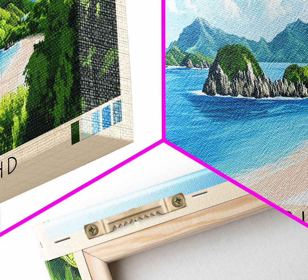 Kanawa Island, Indonesia Panoramic Beach Print, Vacation Gift, Indonesia Wall Art, Beach Painting, Beach Decor, Beach Painting