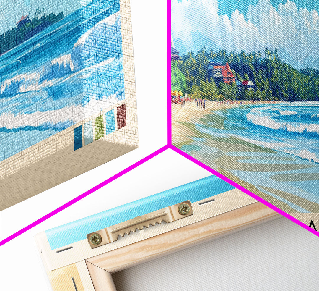 Kuta Beach, Indonesia Panoramic Beach Print, Vacation Gift, Indonesia Wall Art, Beach Painting, Beach Decor, Beach Painting