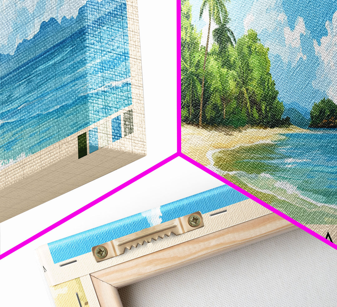 Lazy Beach, Cambodia Panoramic Print, Vacation Gift, Cambodia Wall Art, Vacation Wall Art, Vacatation Memories, Beach Decor, Beach Or Lakehouse Art