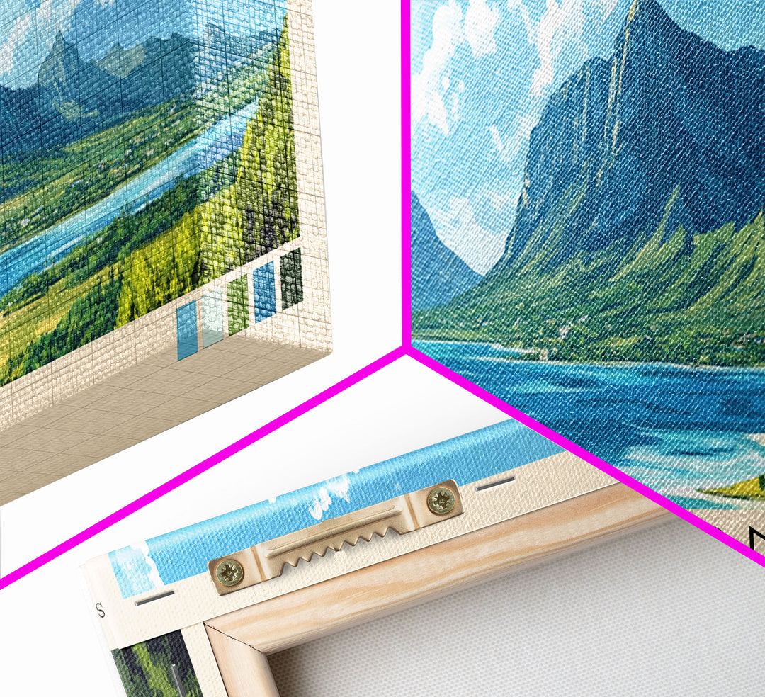 Le Morne, Mauritius Panoramic Print, Vacation Gift, Mauritius Wall Art, Beach Painting, Beach Decor, Beach Or Lakehouse Art