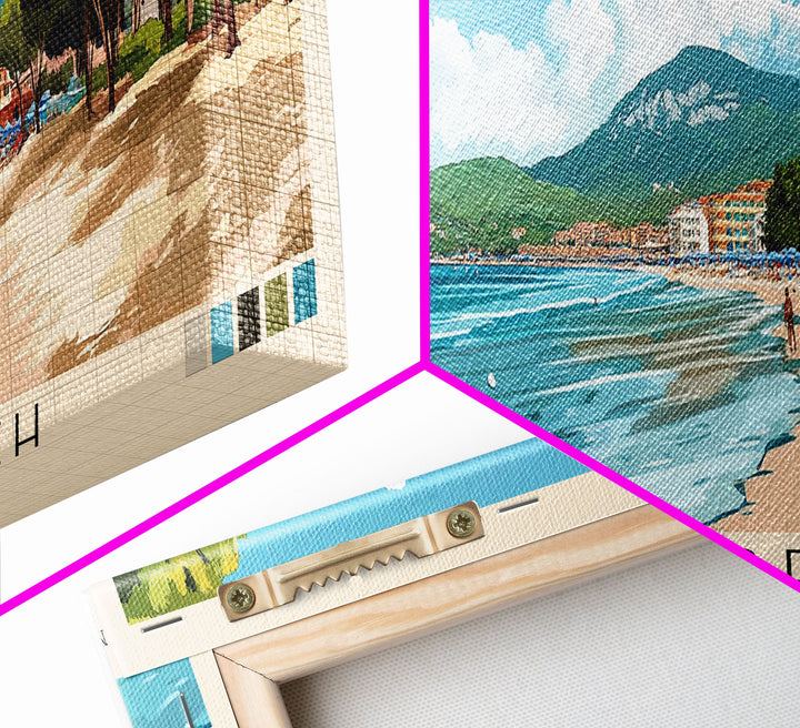 Poetto Beach, Italy Panoramic Print, Vacation Gift, Italy Wall Art, Vacation Wall Art, Vacatation Memories, Beach Decor, Beach Or Lakehouse Art