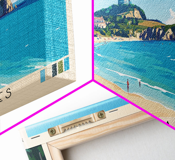 Prado Beaches, France Panoramic Print, Vacation Gift, France Wall Art, Vacation Wall Art, Vacatation Memories, Beach Decor, Beach Or Lakehouse Art