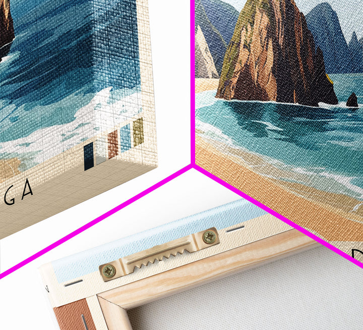 Praia da Adraga, Portugal Panoramic Print, Vacation Gift, Portugal Wall Art, Beach Painting, Beach Decor, Beach Or Lakehouse Art