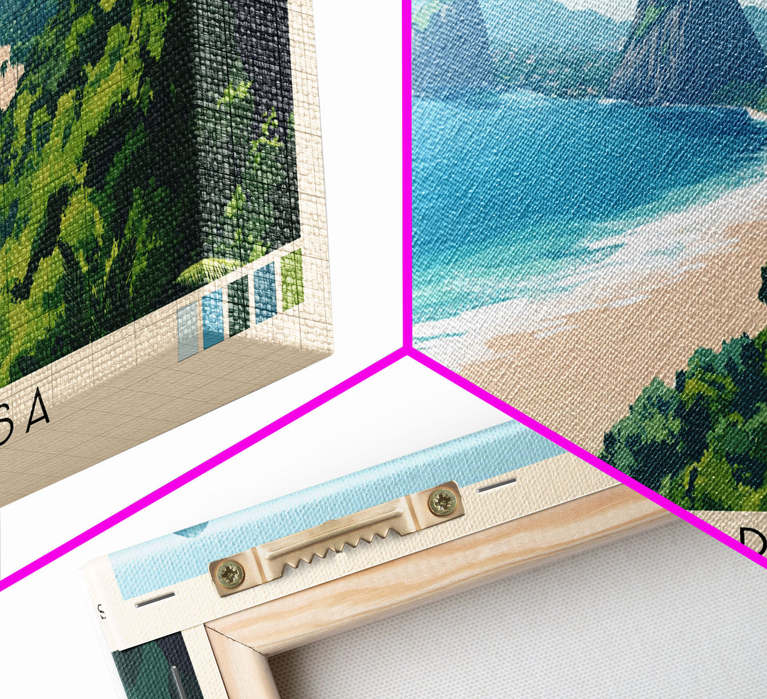 Praia do Rosa, Brazil Panoramic Print, Vacation Gift, Brazil Wall Art, Beach Painting, Beach Decor, Beach Or Lakehouse Art