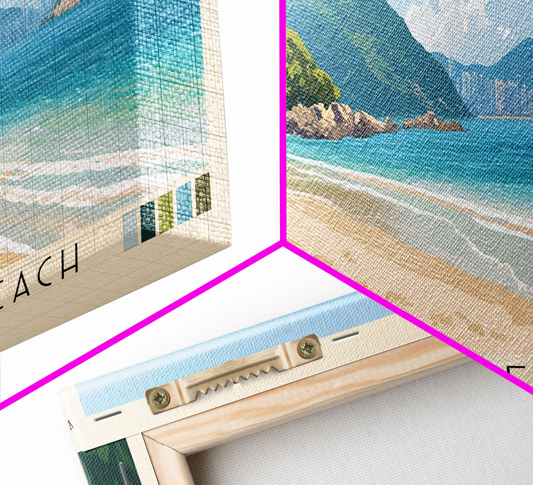 Turtle Cove Beach, Hong Kong Panoramic Print, Vacation Gift, Hong Kong Wall Art, Beach Painting, Beach Decor, Beach Or Lakehouse Art