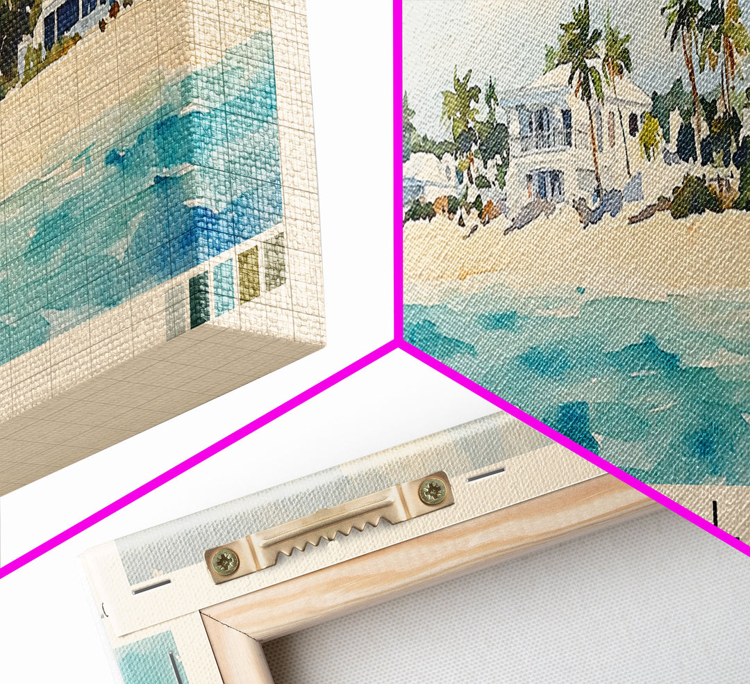 Anguilla, United Kingdom Watercolor Print, Vacation Gift, United Kingdom Wall Art, Vacation Wall Art, Vacatation Memories, Beach Decor, Beach Or Lakehouse Art