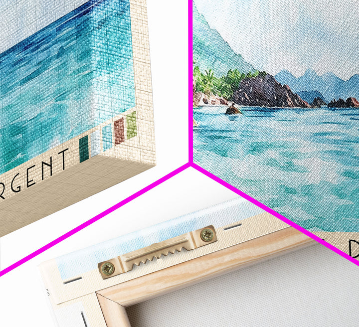 Anse Source d’Argent, La Digue, Seychelles Watercolor Print, Vacation Gift, La Digue, Seychelles Wall Art, Vacation Wall Art, Vacatation Memories, Beach Decor, Beach Or Lakehouse Art