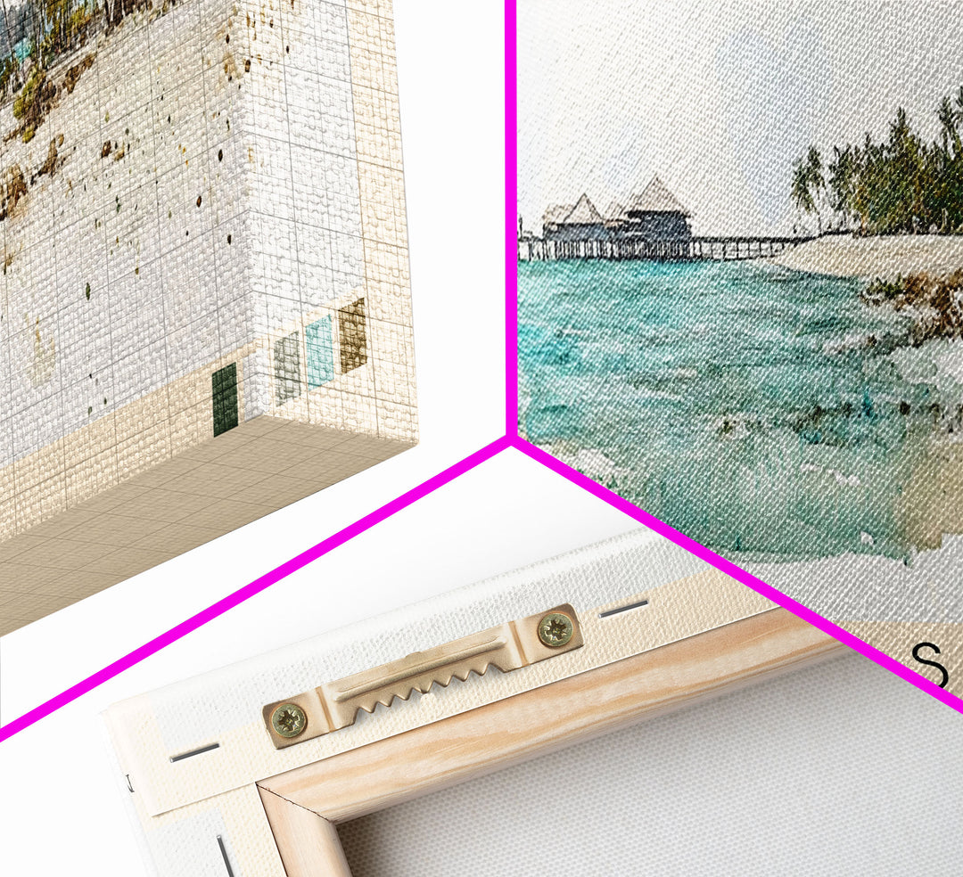 Baros, Maldives Watercolor Print, Vacation Gift, Maldives Wall Art, Vacation Wall Art, Vacatation Memories, Beach Decor, Beach Or Lakehouse Art