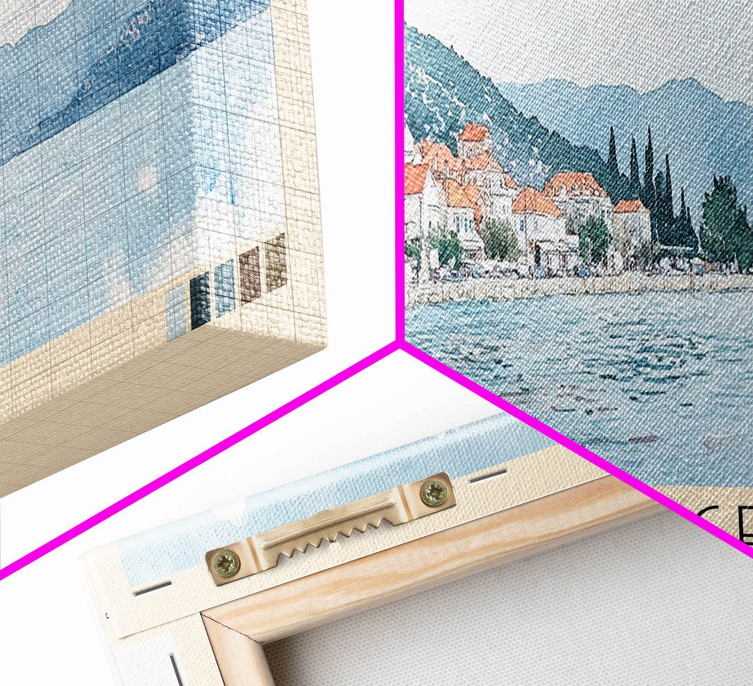 Bačvice, Croatia Watercolor Beach Print, Vacation Gift, Croatia Wall Art, Beach Painting, Beach Decor, Beach Painting
