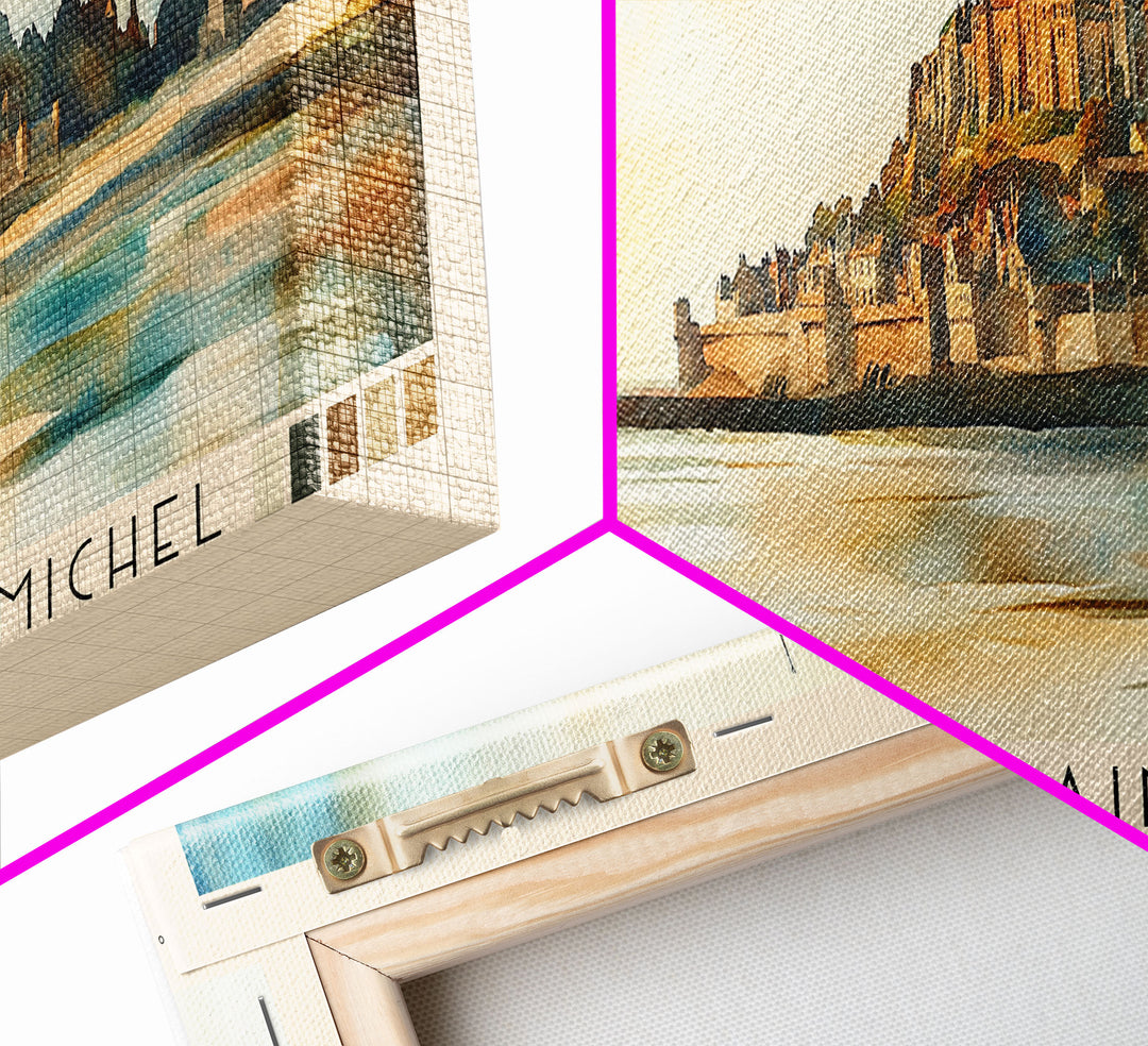 Bay of Mont Saint-Michel, France Watercolor Print, Vacation Gift, France Wall Art, Beach Painting, Beach Decor, Beach Or Lakehouse Art