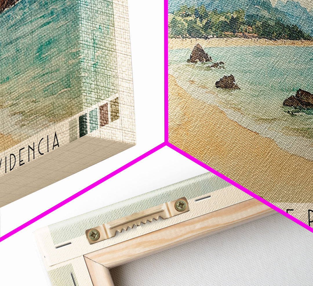 Beaches of Isla de Providencia, Colombia Watercolor Print, Vacation Gift, Colombia Wall Art, Vacation Wall Art, Vacatation Memories, Beach Decor, Beach Or Lakehouse Art