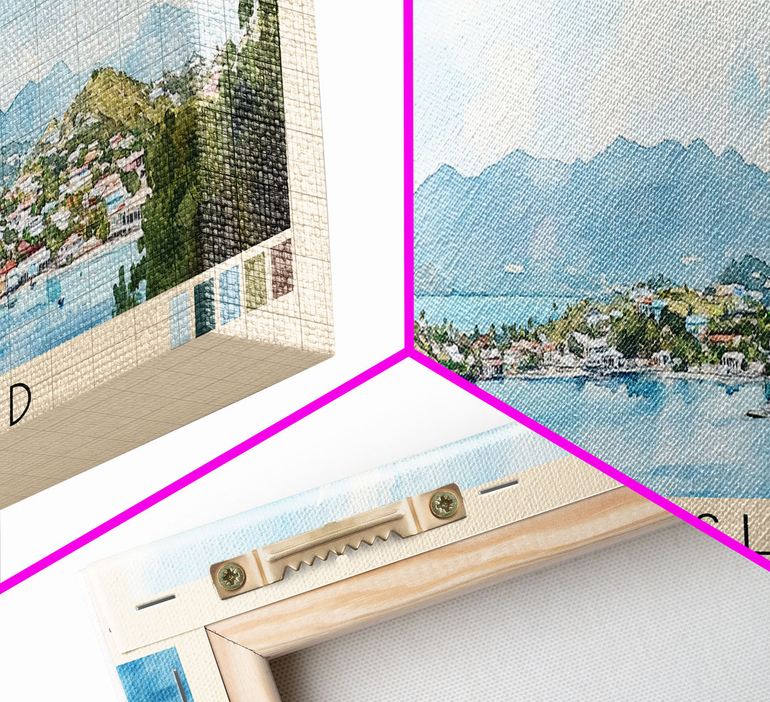 Bequia Island, Saint Vincent and the Grenadines Watercolor Beach Print, Vacation Gift, Saint Vincent and the Grenadines Wall Art, Beach Painting, Beach Decor, Beach Painting