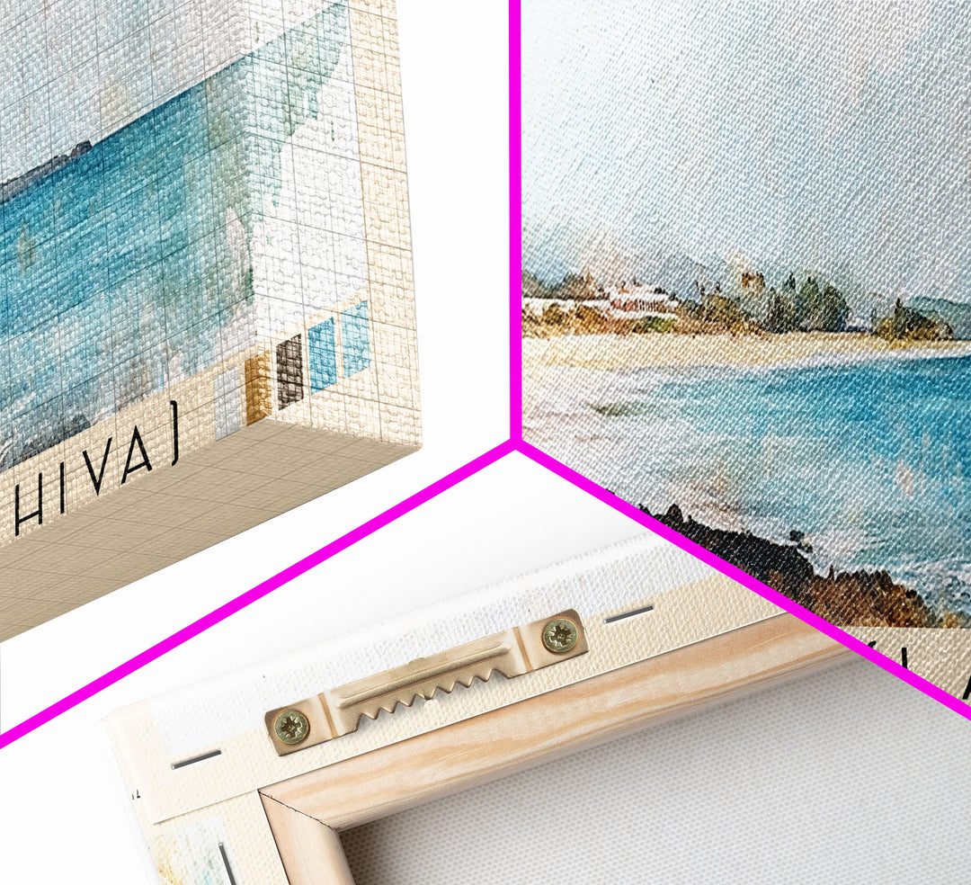 Blue Beach (La Chiva), Puerto Rico Watercolor Print, Vacation Gift, Puerto Rico Wall Art, Beach Painting, Beach Decor, Beach Or Lakehouse Art