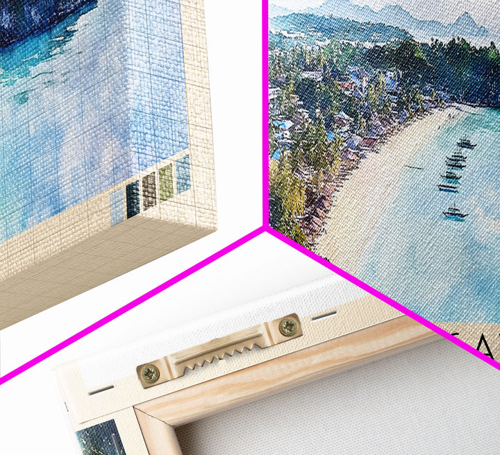 Boracay, Philippines Watercolor Print, Vacation Gift, Philippines Wall Art, Vacation Wall Art, Vacatation Memories, Beach Decor, Beach Or Lakehouse Art