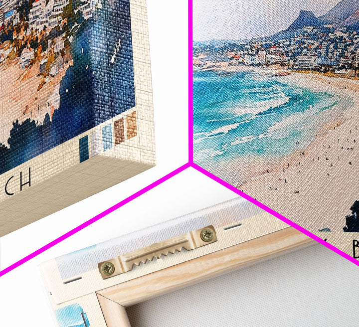 Camps Bay Beach, South Africa Watercolor Print, Vacation Gift, South Africa Wall Art, Beach Painting, Beach Decor, Beach Or Lakehouse Art