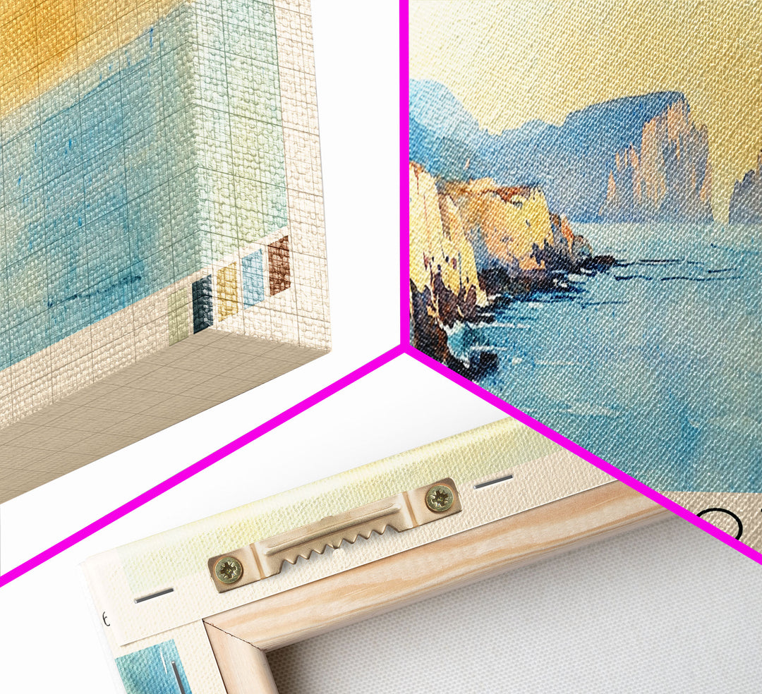 Cap Coz, France Watercolor Print, Vacation Gift, France Wall Art, Vacation Wall Art, Vacatation Memories, Beach Decor, Beach Or Lakehouse Art