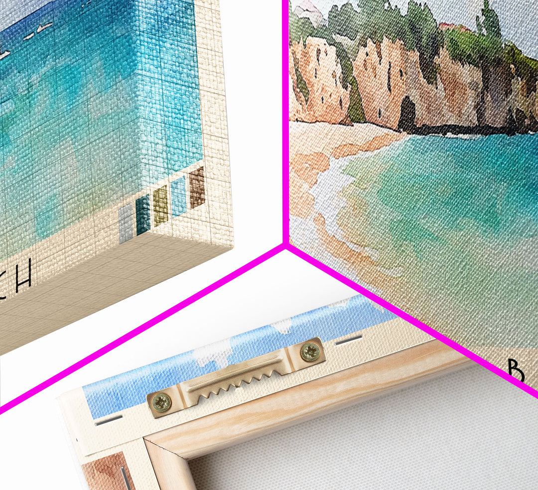 Carlisle Beach, Barbados Watercolor Print, Vacation Gift, Barbados Wall Art, Beach Painting, Beach Decor, Beach Or Lakehouse Art