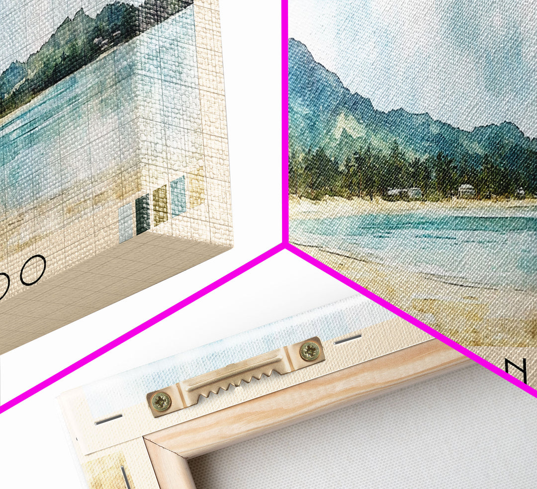Cayo Levantado, Dominican Republic Watercolor Print, Vacation Gift, Dominican Republic Wall Art, Beach Painting, Beach Decor, Large Wall Art, Wood Frame Art