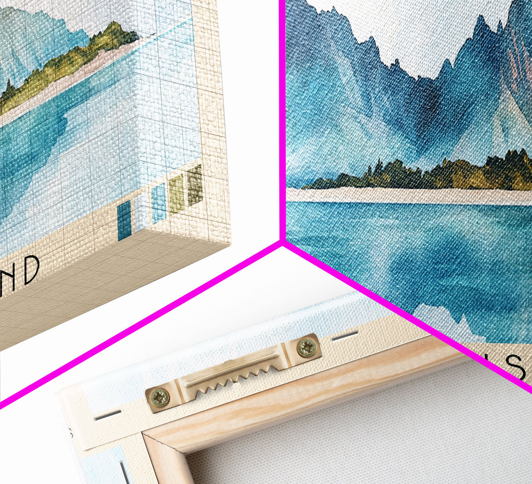 Chatham Island, New Zealand Watercolor Print, Vacation Gift, New Zealand Wall Art, Beach Painting, Beach Decor, Large Wall Art, Wood Frame Art