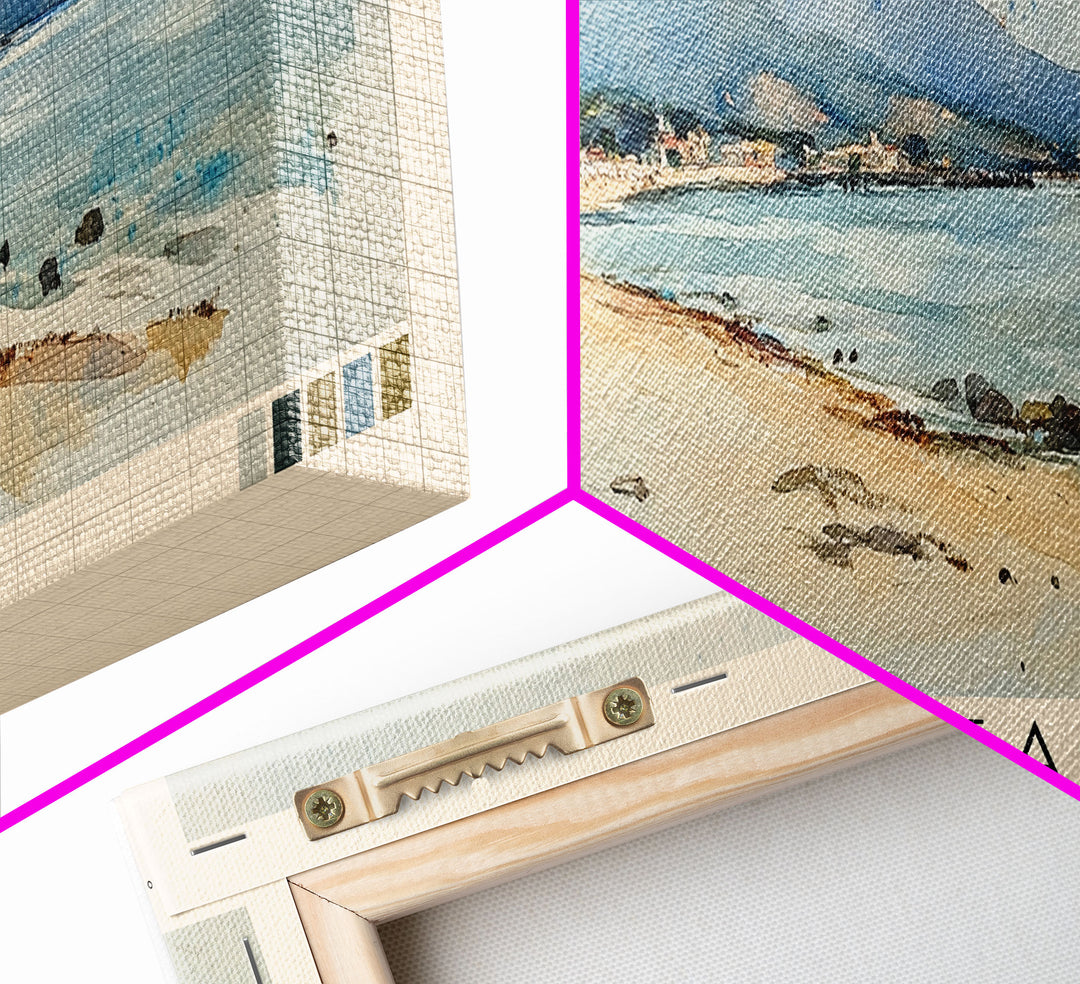Chia Beach, Italy Watercolor Print, Vacation Gift, Italy Wall Art, Beach Painting, Beach Decor, Beach Or Lakehouse Art