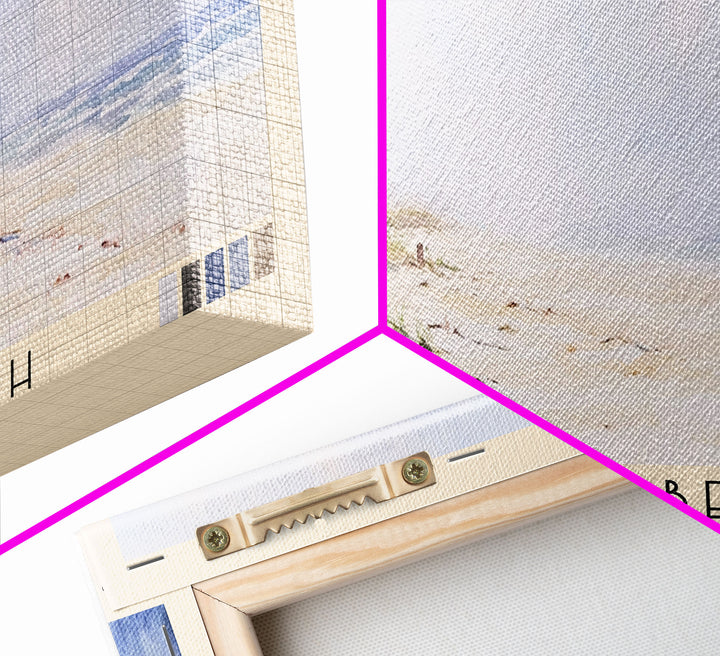 Coligny Beach, South Carolina Watercolor Print, Vacation Gift, South Carolina Wall Art, Beach Painting, Beach Decor, Large Wall Art, Wood Frame Art